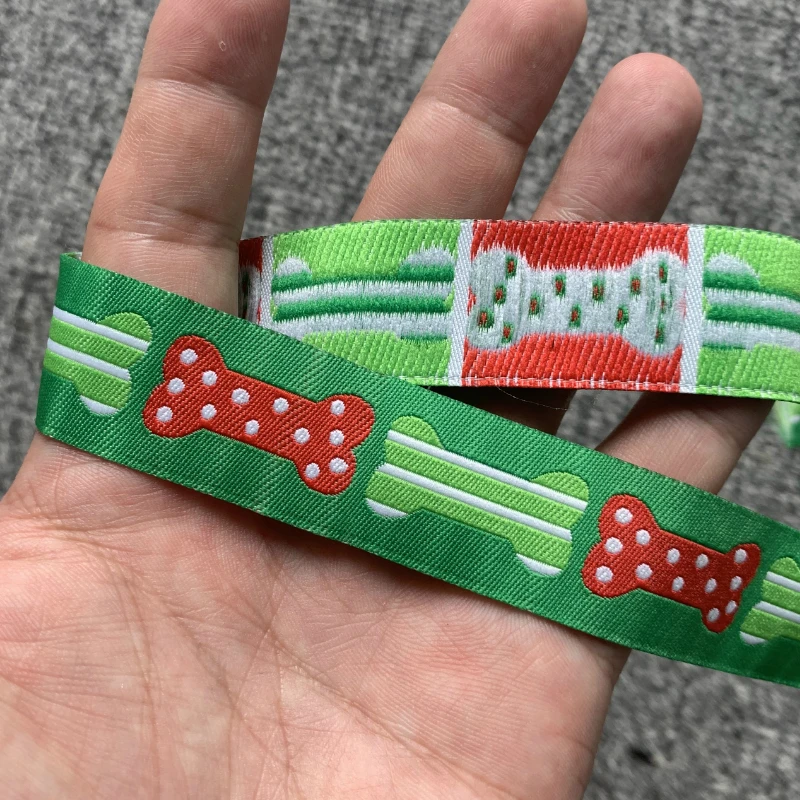 10YARD 7/8 Inch 22MM New Colored Dog Bones Cartoon Ribbon