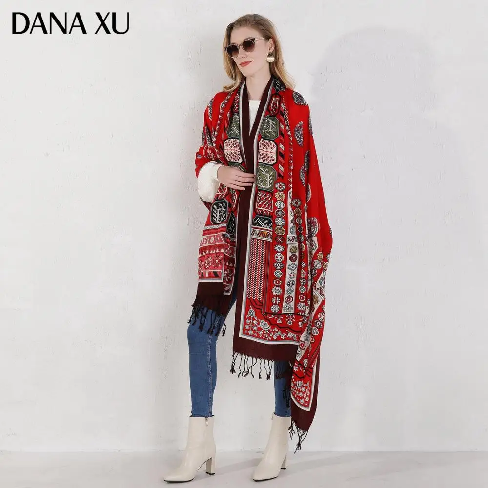 Fashion Winter Scarf For Women Cashmere Warm Plaid Pashmina Scarf Luxury Brand Blanket Wraps Female Scarves And Shawls 2020