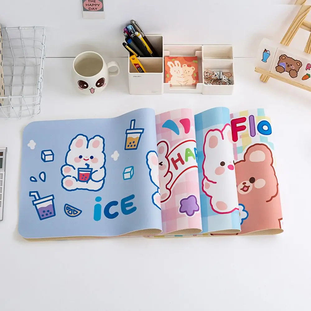 New Cartoon Big Size Kawaii Soft Rubber Mouse Pad Candy Desktop Keyboard Pad Mat Antiskid Waterproof Table Desk Mat Decoration