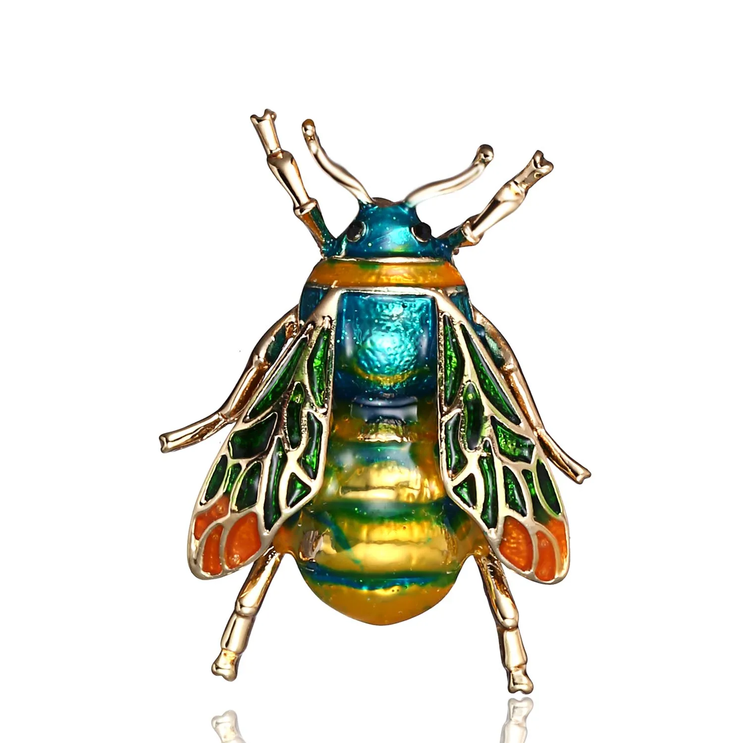 Rinhoo Zarte Kleine Biene Brosche Kristall Strass Insekt Ant Fliegen Bee Tier Honigbiene Emaille Pins Broach Nadel Abzeichen Geschenke – Detail 39
