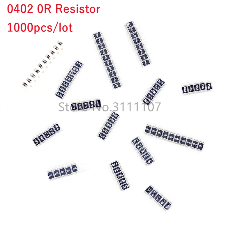 

1000pcs/lot SMD Resistor 0402/1005 5% 1/16W 0R ohm Resistor 0R