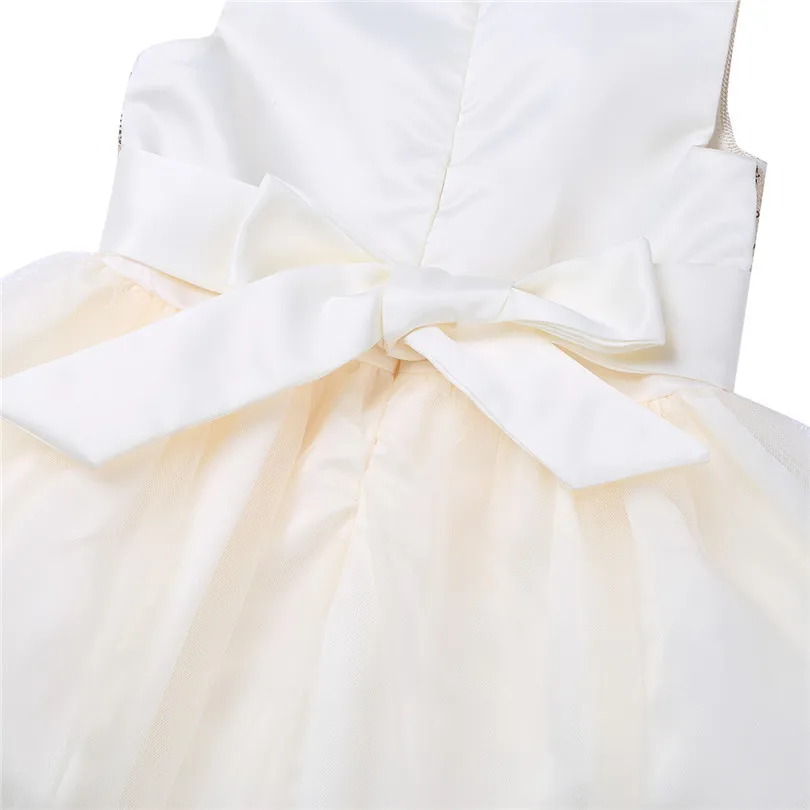 Robe de princesse en Tulle pour bébés filles, en maille, motif floral, pour spectacle, fête d'anniversaire, mariage