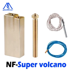 12V/24V 80W Heater Super Volcano Heat Block Nozzle + ATC Semitec 104GT-2 Thermistor For 3D Printer V6 Super Volcano Hotend