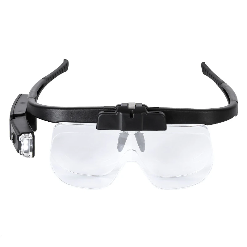Imagem -04 - Lupa com Luz Led Carregamento Usb Headband Magnifier Múltiplos Óculos de Ampliação Reparar Óculos de Leitura
