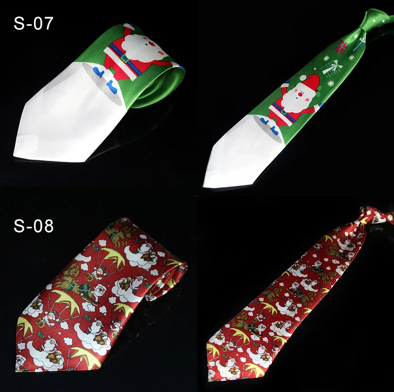 Neuartiges Design Weihnachtskrawatten Rot Hochwertige Bedruckte Krawatte Halloween Weihnachtsbaum Schneemann Elch Krawatte Für Männer Weihnachtsgeschenk – Detail 4