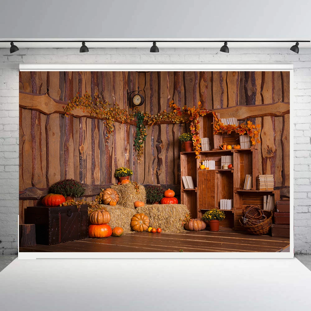 

BEIPOTO Autumn interio background Halloween photography backdrop family photo pumkins leaves flowers thanksgiving poster B-924