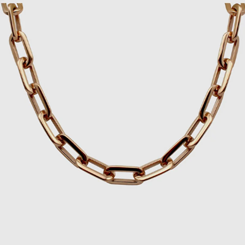 Statement Thick Chain Choker Necklace Punk Metal Fashion Trendy Jewelry for Women Men Fashion Link Chain Necklace