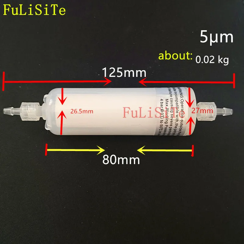 10piece UV Ink Filter Cylindrical for Phaeton Crystaljet JHF UV Flatbed Inkjet Printers 5um 80mm Threaded Joint Long Ink Filter