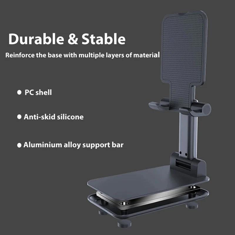 عدم الانزلاق حامل هاتف المحمول طوي سطح المكتب phablet حامل هاتف متعدد زاوية مكتب حامل هاتف مباشر بالجملة دعم OEM