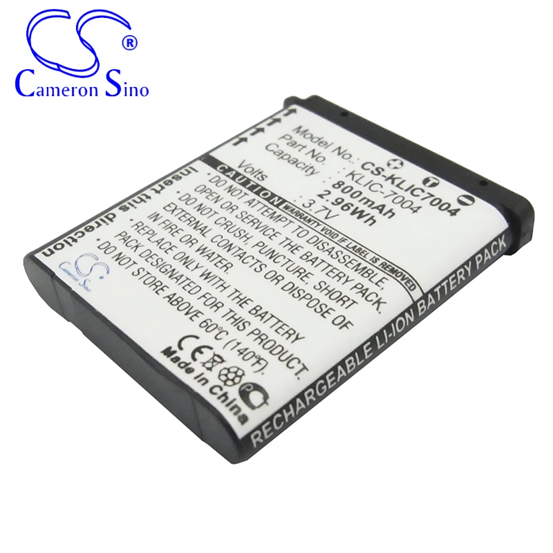 Cameronsino bateria para kodak easyshare m1033 easyshare v1233 zi8, câmera de vídeo de bolso, serve para câmera kodak _ bateria de câmera 800mah