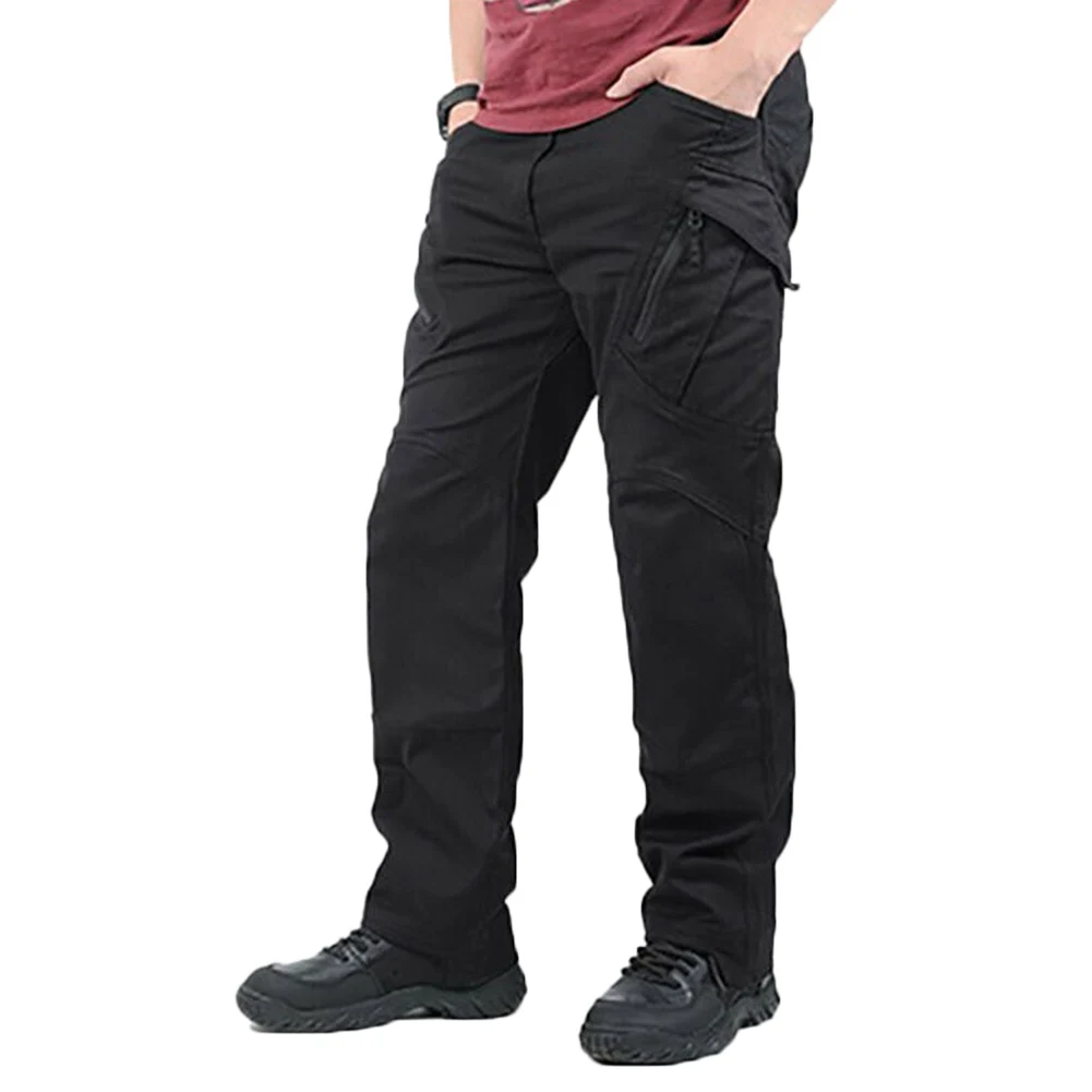 Pantalones largos de trabajo para hombre, pantalón holgado con bolsillos, EIG88