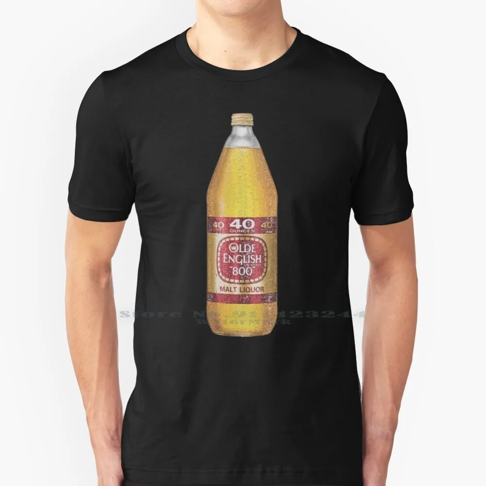 Olde E-Color Pencil & Brush T Shirt Cotton 6XL 4 0 Forty Ounce 40oz O E Malt Liquor Forties Beer Pencil Color Simple Classic