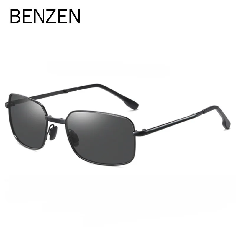 

BENZEN Polarized Folding Sunglasses Men Rectangle Driving Sun Glasses Alloy Male Shades UV 400 9579