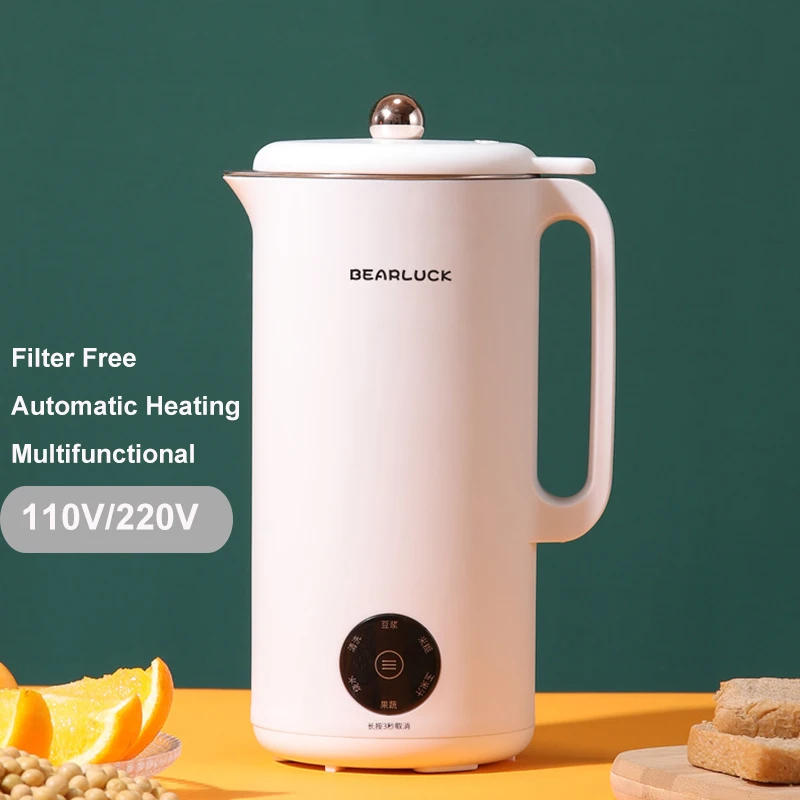Mini macchina per il latte di soia 110V 220V filtro per latte di soia filtro riscaldamento automatico gratuito macchina per il latte vegano spremiagrumi robot da cucina per bambini