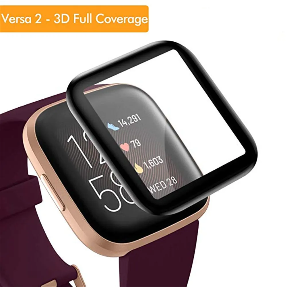 

3D Protective Film Cover Tempered Glass For fitbit versa 2 versa2 Smart Watch Full Screen Protector For fitbit versa2