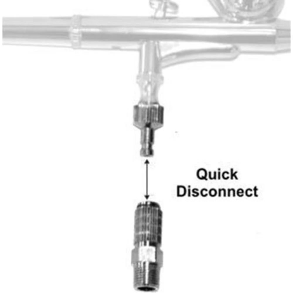 Adaptador de liberación rápida para aerógrafo de acero inoxidable, Conector de acoplamiento de 1/8 pulgadas, pieza de accesorios, nuevo adaptador de