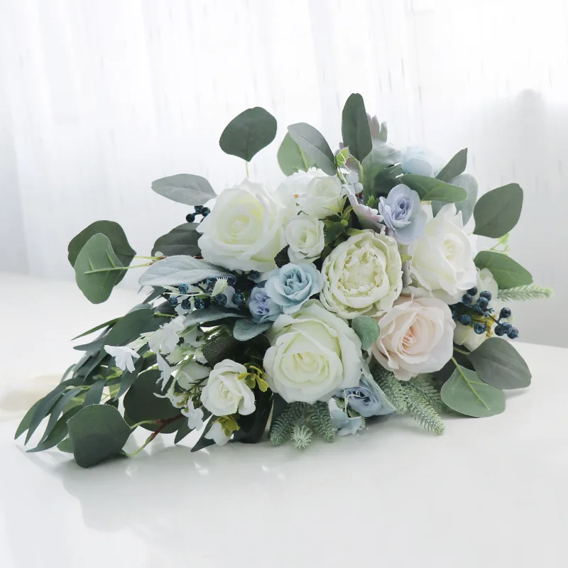 Bouquet di alta qualità accessori da sposa Bouquet blu