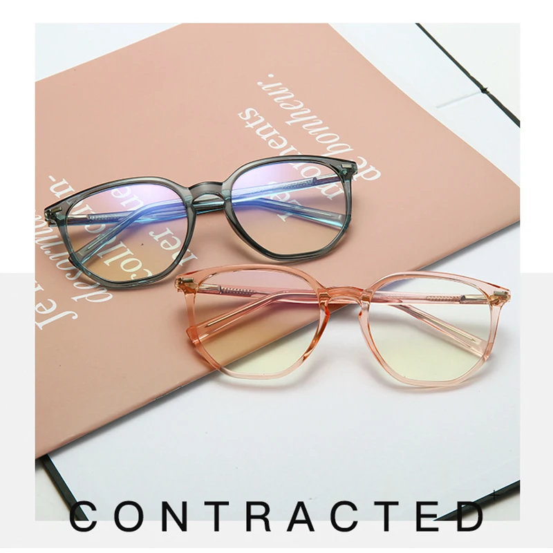 Blue Light Blocking Eyeglasses Frame for Men and Women Optical Prescriptiion Eyewear Frame Full Rim Plastic Spectacles Rx-ble image 2