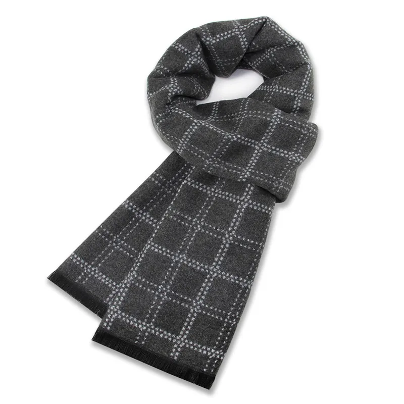 

Winter Warm Scarf Men Luxury Plaid Cashmere Scarves and Shawls Brand Casual Tassel Scarfs Man Business Tartan Scarf Pashmina