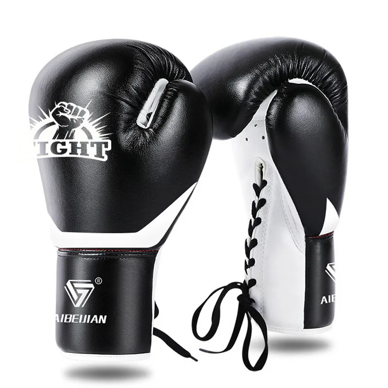 Sanda Boxing Gloves for Men, Boxing Gloves, Muay Thai Mittens, Fitness Training, Taekwondo, Punching, Sandbag, 12oz, 10oz