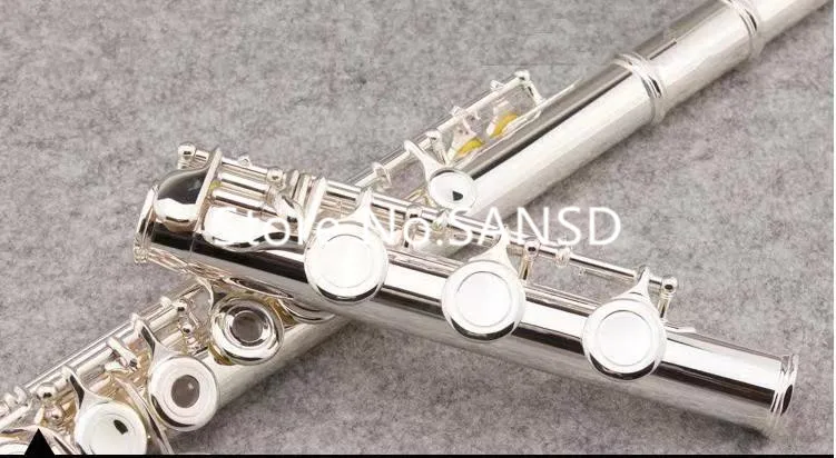 High Quality Flute instrument 471 211 271 312 411 Multiple model Silver 16 17 Hole open or closed holes High Quality with Case