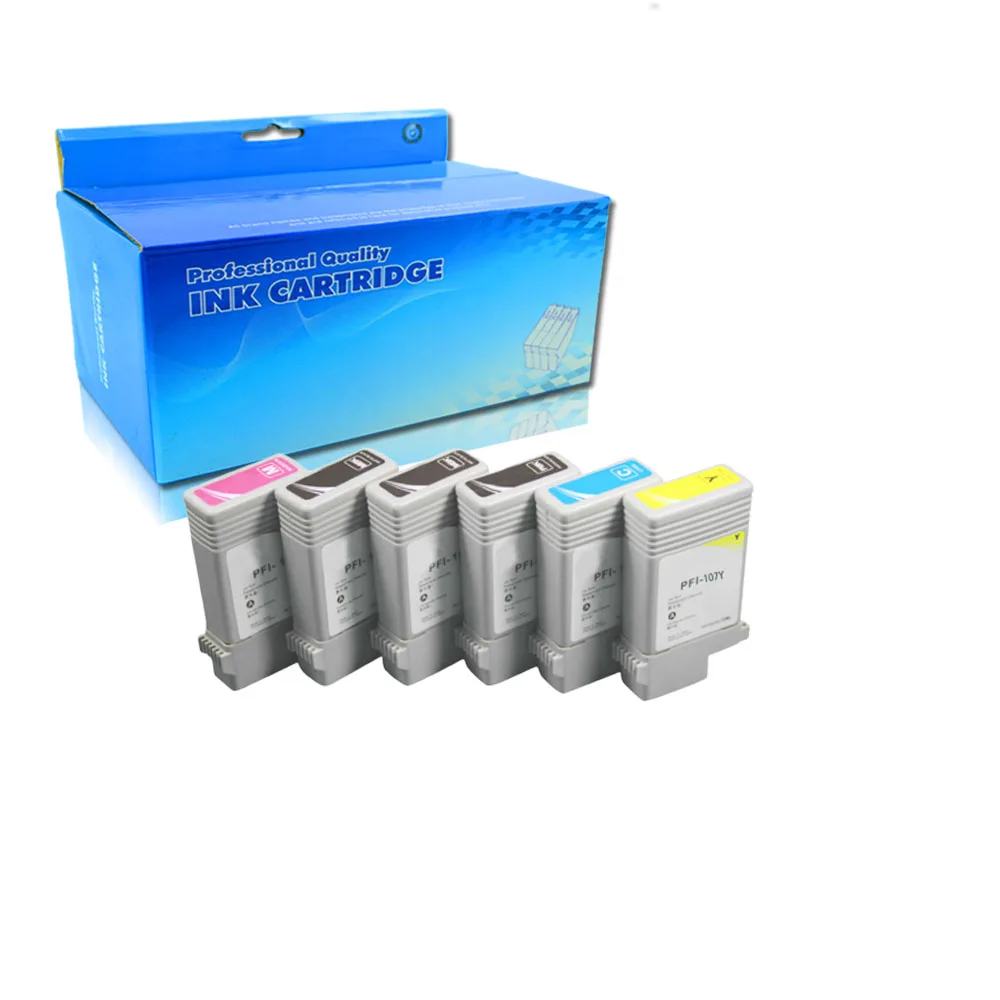 

6pack Compatible Ink cartridges for Canon iPF670 iPF680 iPF685 iPF780 printer inkjet / PFI-107 Ink 130ml