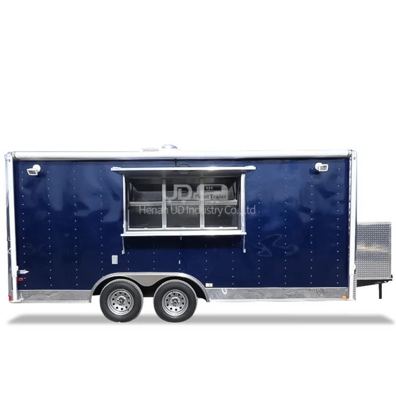 Comida rápida quiosque café van cachorro quente sorvete carrinho móvel cozinha concessão comida caminhão reboque para venda