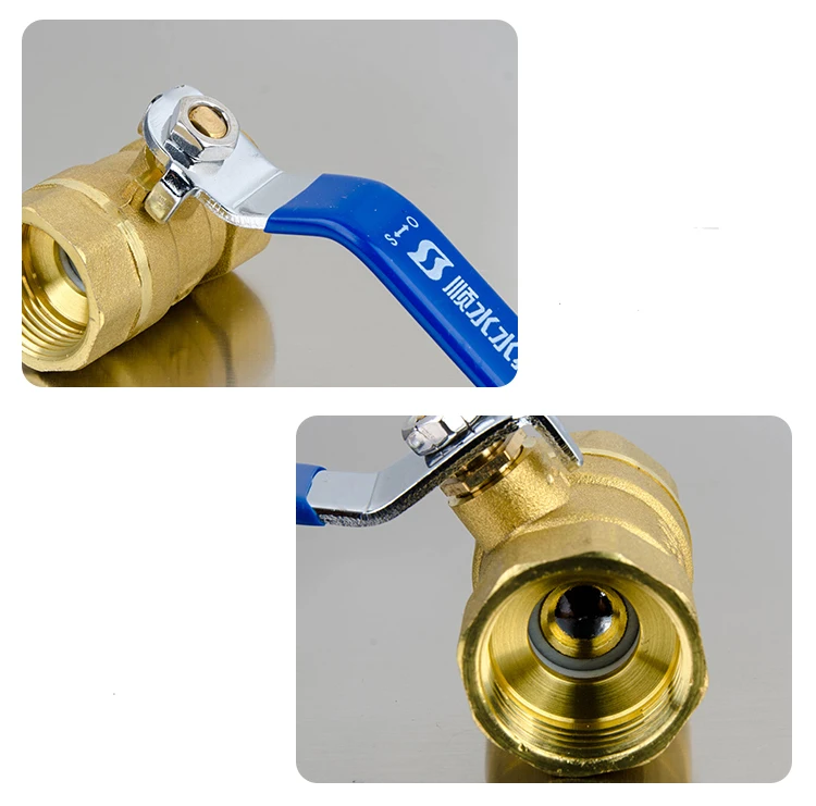 1/2" 3/4" 1" 2" 3" 4" Messing Kugelhahn Ganzkupfer Innengewinde Ventil Erdgasschalter Leitungswasserventil – Detail 3