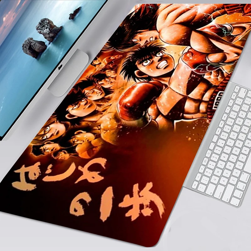 Xxl 40x90 hajime nenhum ippo mousepad alfombrilla acessórios para jogos non-slip mouse pad anime mausepad 90x30 cartoon tappetino mouse