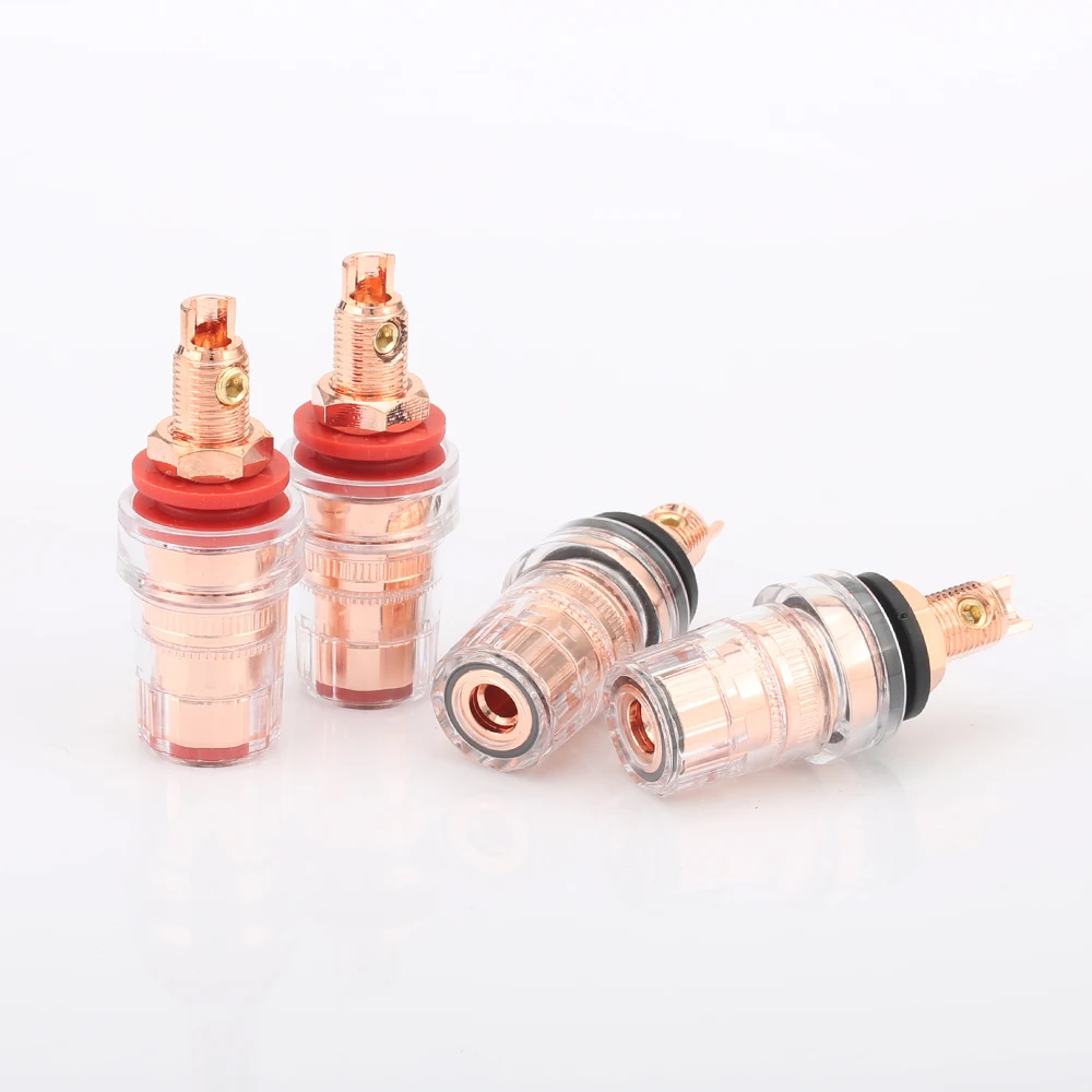 4pcs Audiocrast B001 HI-END pure copper binding post amplifier speaker audio connector terminal