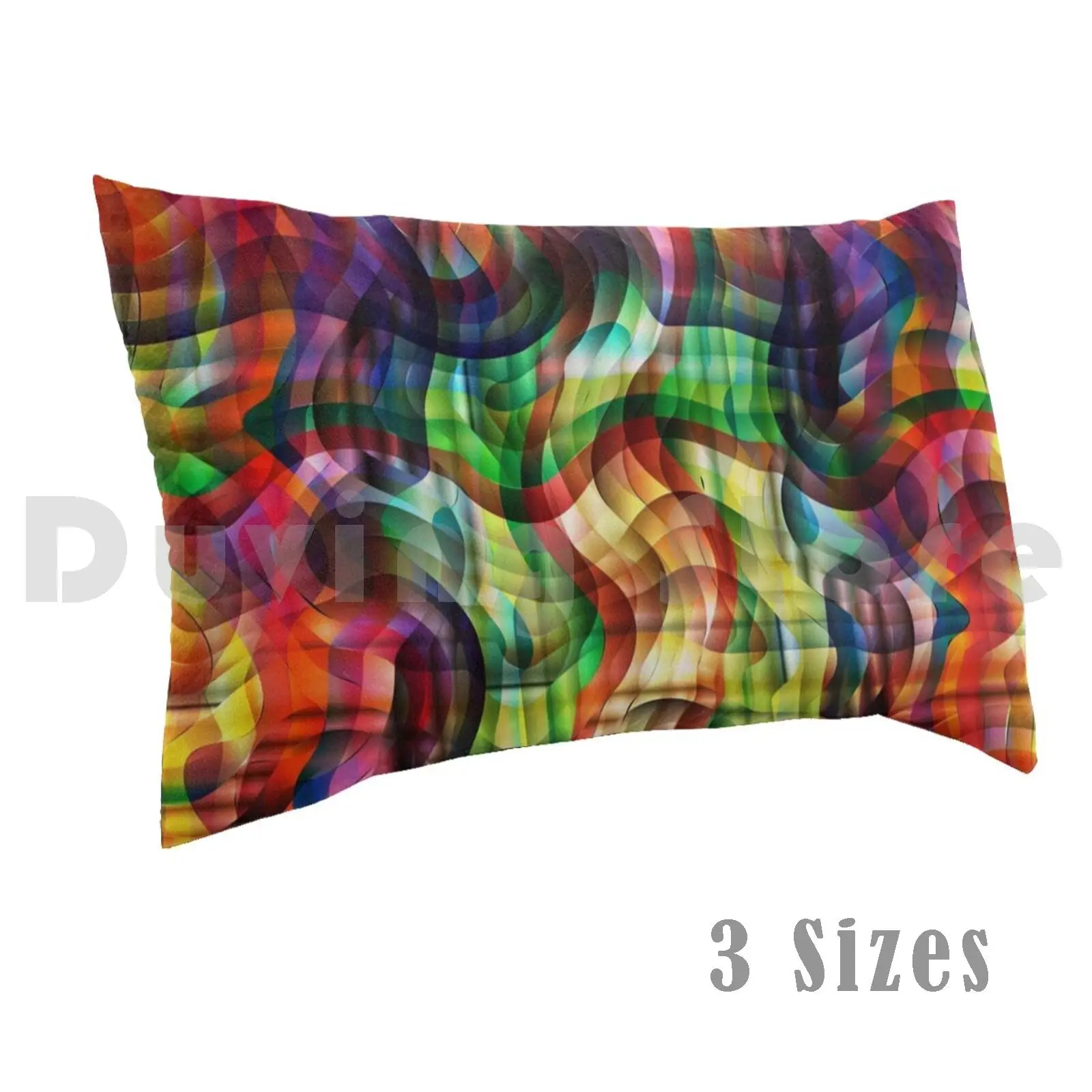 Rainbow Wave Pillow Case Printed 50x75 Rainbow Background Sky Vector Colorful Abstract Concept Blue Bright