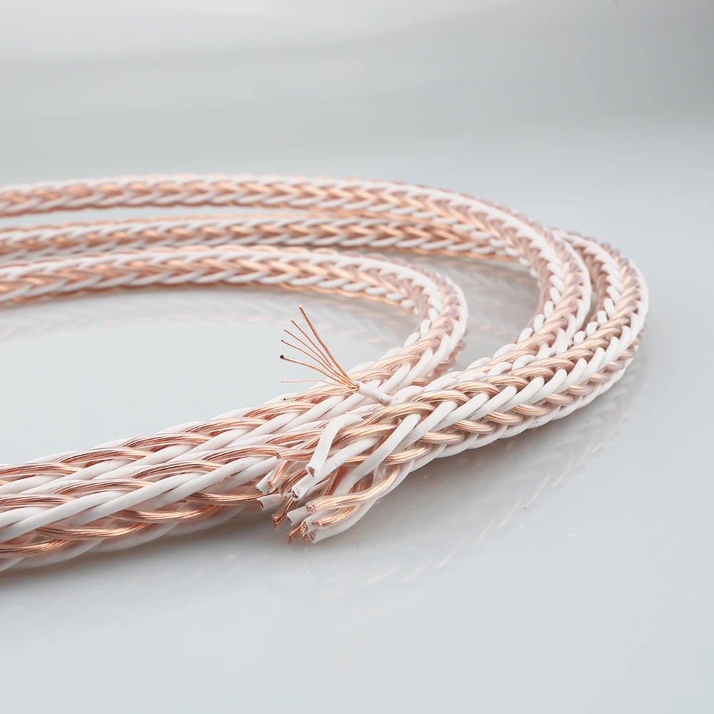 

Per Meter HIFI 8TC 7N OCC Pure Copper Speaker Cable Hi-End Audio Speaker Wire Loudspeaker Cable