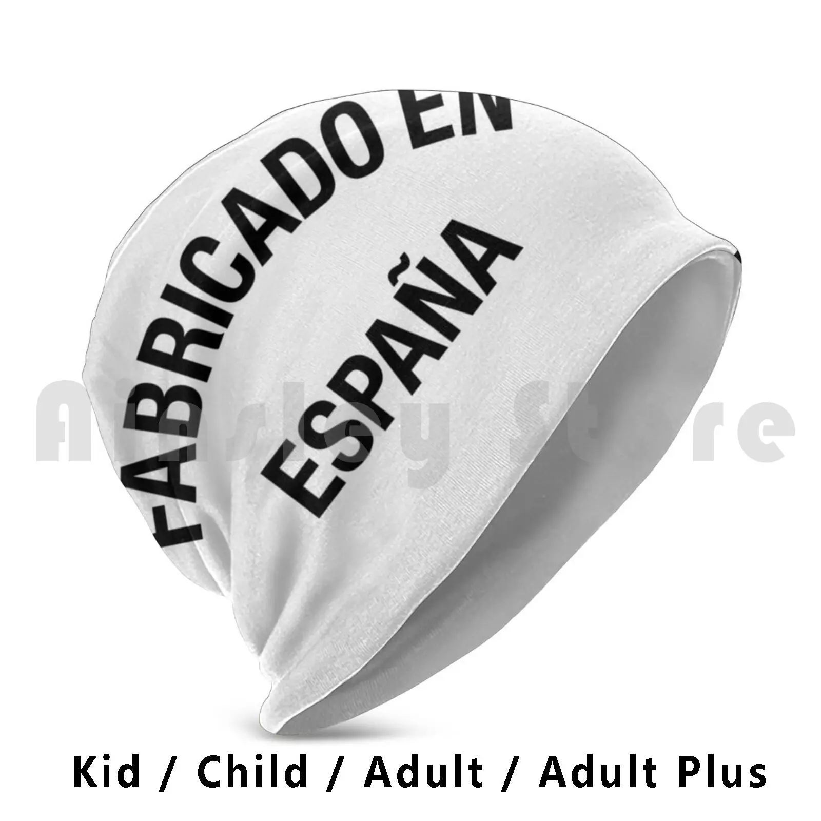 Made In Spain Beanie Hedging Cap DIY Print Cushion Made In Spain Spanish Espanol Hola Espana Born In Spain Fabricado En