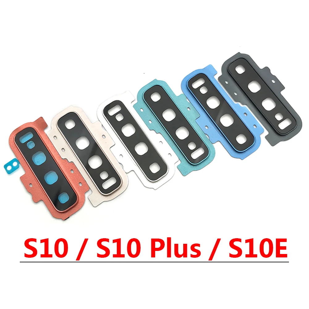 For Samsung S10 Plus Rear Camera Glass Lens Cover With Frame Holder Replacement Spare Parts