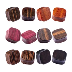 2PCS New Wood Ear Plugs Gauges Earrings Women Men Ear Plug Flesh Tunnel Piercing Expander Ear Stretcher Body Piercing Jewelry