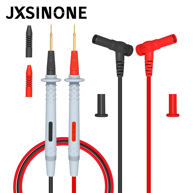 JXSINONE P1506 series Multimeter Probe Test Leads ปลั๊กกล้วย 4 มม. ถึง 0.7 มม. Sharp เข็มตรงกับคลิปจระเข้ 1000V 20A