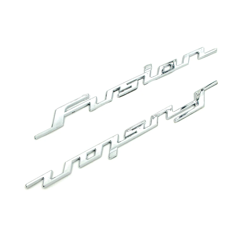 Motorcycle New Fuel Tank Gas Stickers ABS Plastic Chrome Decal 3D Emblem Badge Decals For Honda FUSION 250 Fusion250 TypeX 2003