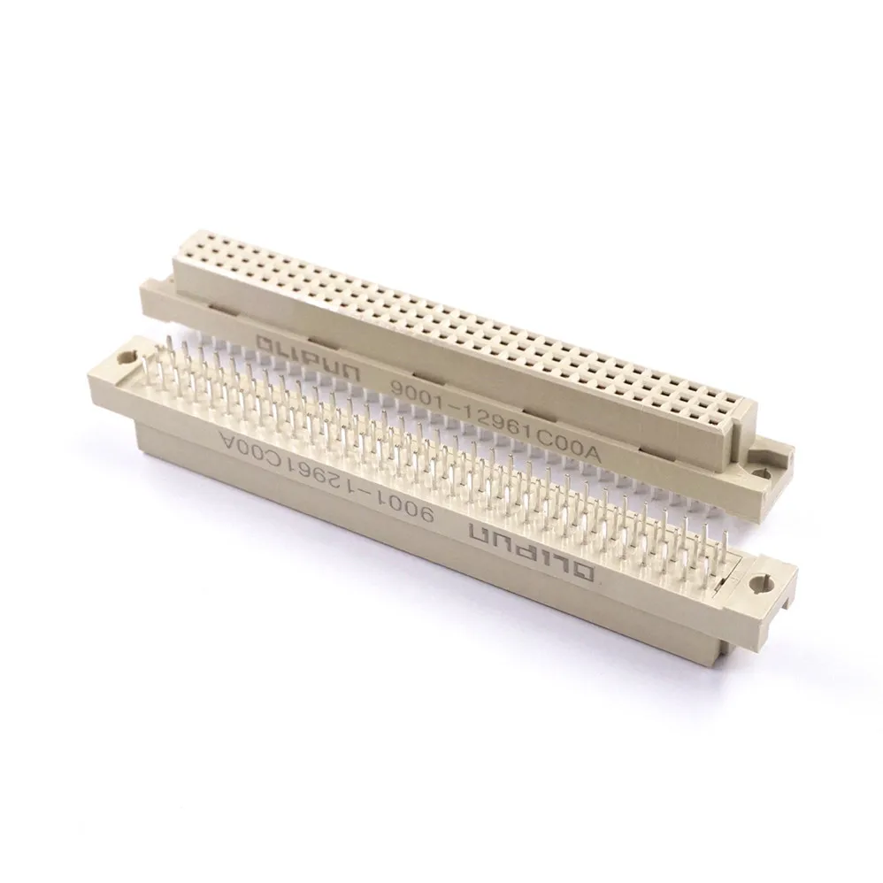 5 Pcs DIN 41612 Connector 3 Rows 96 Pin Din Female Sockets Receptacle Vertical Through Hole PCB 3x32 Pin Pitch 2.54MM