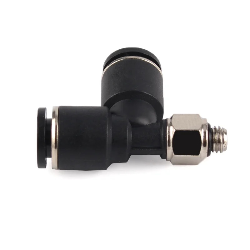 PD Mini Connector T-Threaded Side Tee M3 M5 M6 Connection 3 4 5 6mm Airway Quick Coupling