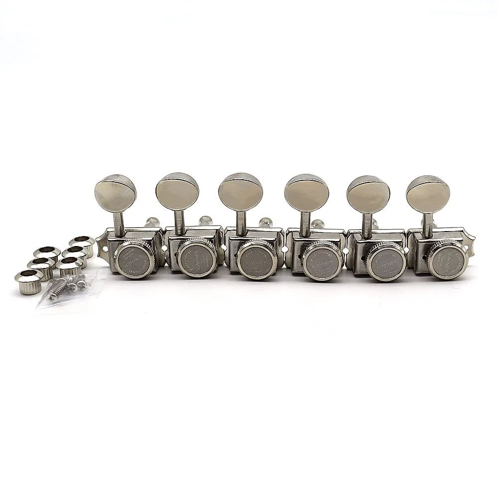 

1set 6R Guitar Vintage Silver Nickel Lock Tuning Pegs Electric Concave handle Guitar Machine Heads For ST TL Guitar