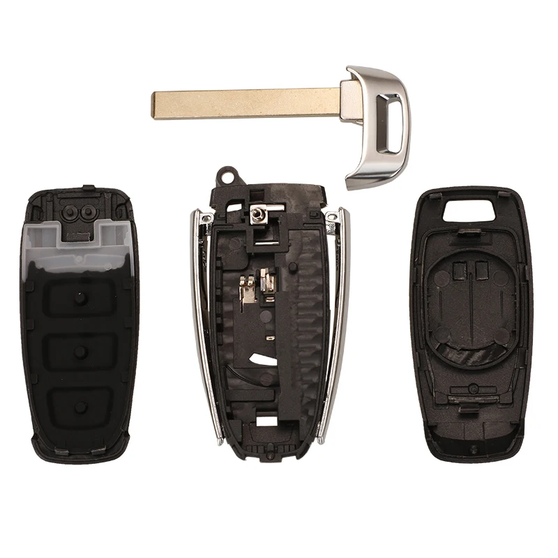 jingyuqin 3 Buttons Smart Remote Car Key Shell For Audi A6 C8 A7 A8 Q8 2018 2019 Fob Blank Case Cover