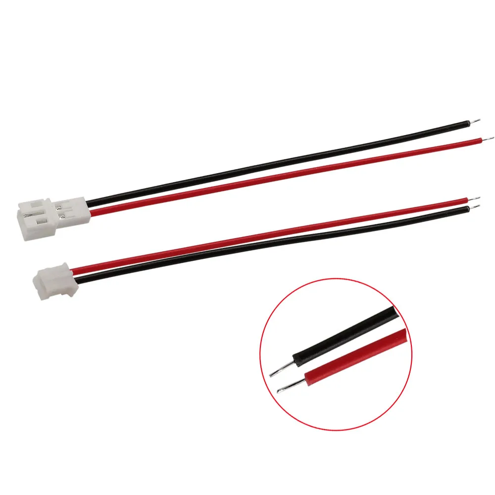 JST PH 2.0mm 2 Pin Male Female Cable Connector 2.0mm Pitch 2 Pin JST PH2.0 Plug Socket Terminals Wire Cable Connector 20CM 26AWG