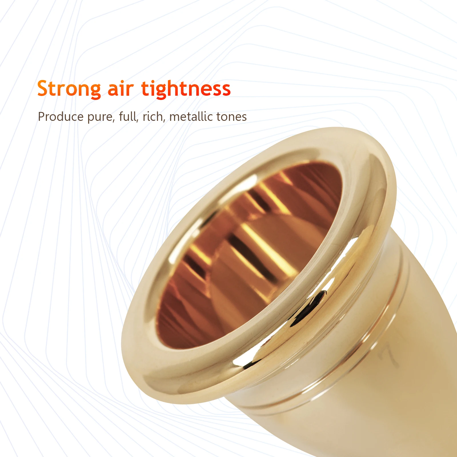 

Мундштук Tuba Прочный латунный позолоченный аксессуар для музыкальных инструментов