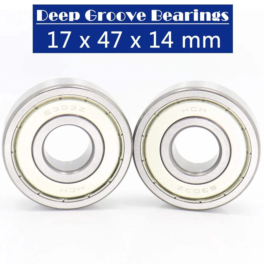 6303ZZ Bearing 17*47*14 mm ABEC-3 ( 2 PCS ) For Blower Vacuums Saw Trimmer Deep Groove 6303 Z ZZ Ball Bearings 6303Z