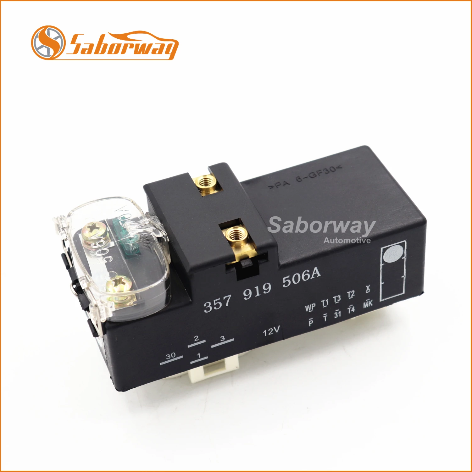 Saborway Front Radiator Coolant Fan Control Switch Relay Module for Golf 3 Jetta Cabrio Passat Polo 357 919 506 A 3A0 919 506