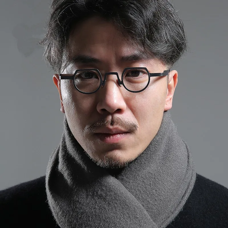 Vintage Round Pure Titanium  Eyeglasses Frames  Men Women Optical Glasses Frame  Retro Premium Prescription Eyeglass Frames