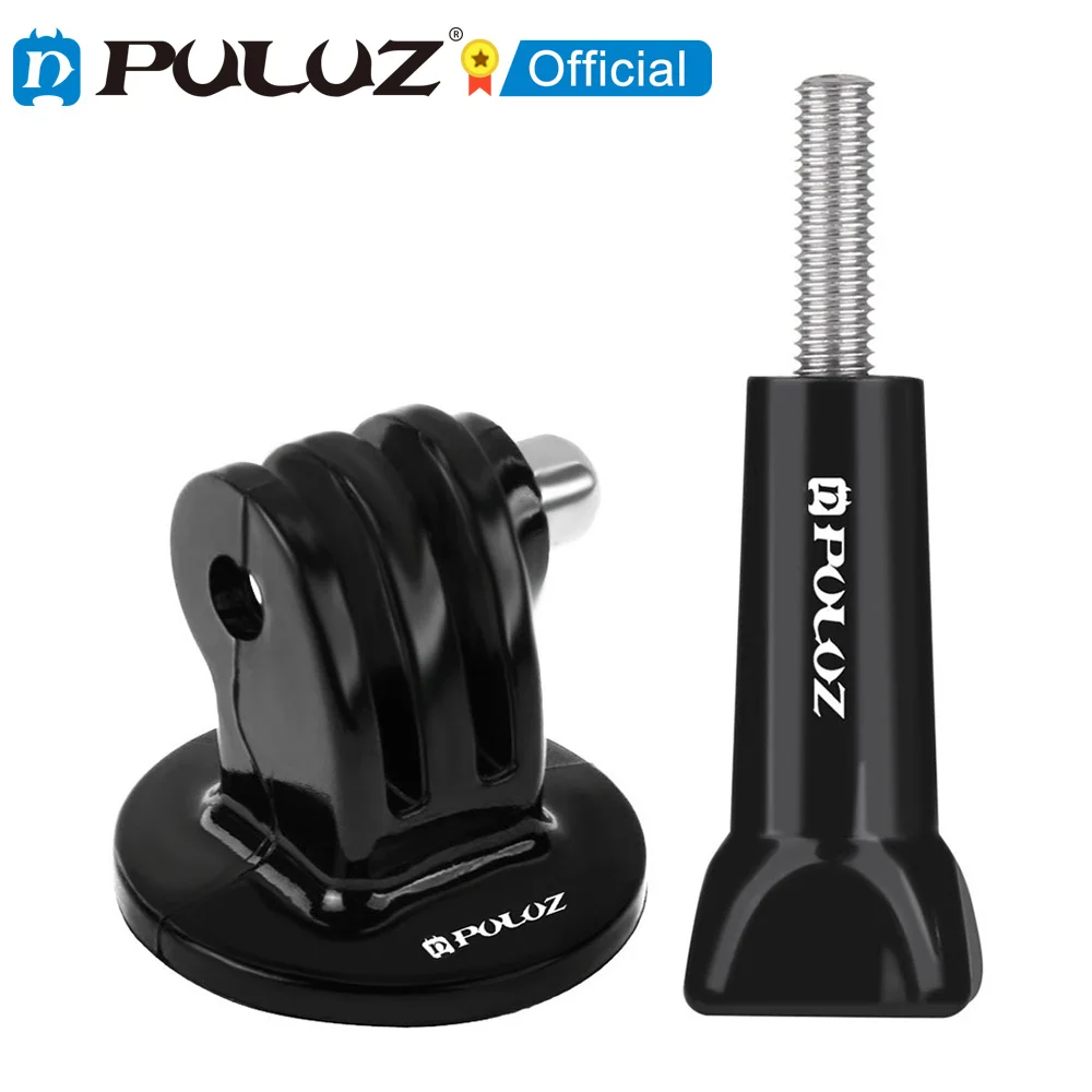 PULUZ Camera Tripod Mount Adapter with Long Screw for GoPro Hero11 10 9 8 Black 7 6 5, DJI Osmo Action and Other Action Cameras