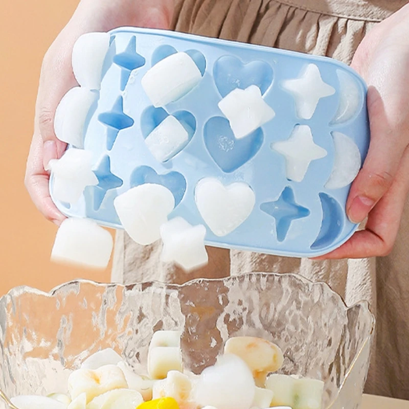 Ice Cube Tray mit Deckel 37 Grids Honeycomb Mini Eismaschine Cube Umweltfreundliche Hohlraum Silikon Tablett Form Dropshipping