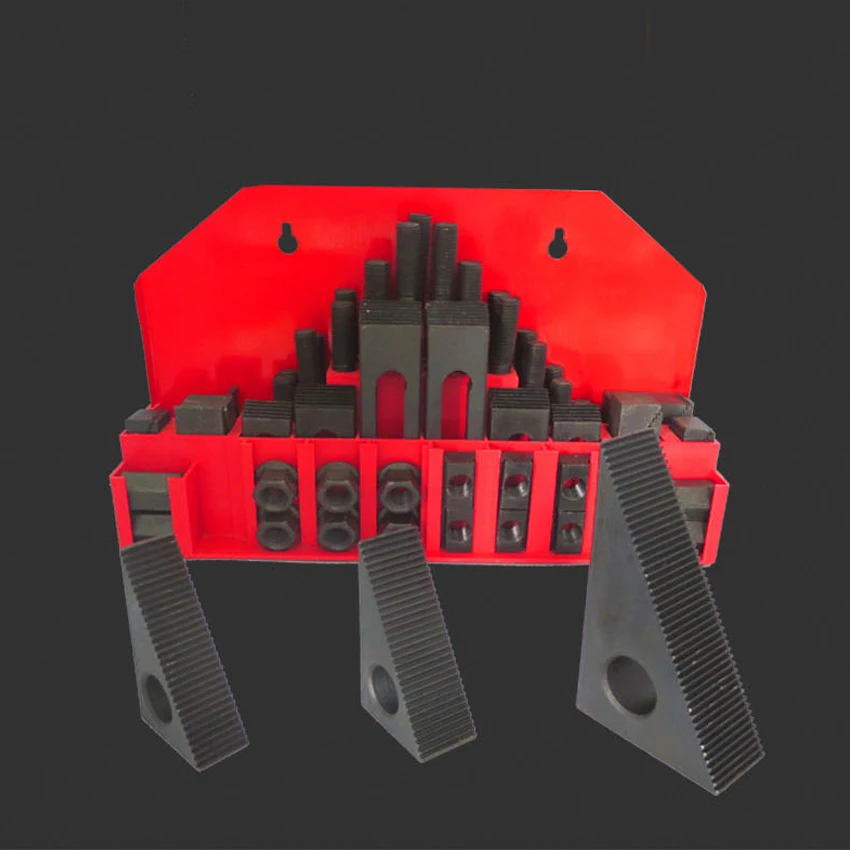 58pcs M12 Milling Machine Clamping Set Clamp Kit Tool Vice Accessories Universal Fixture Set Pressure Plate Group Code Iron