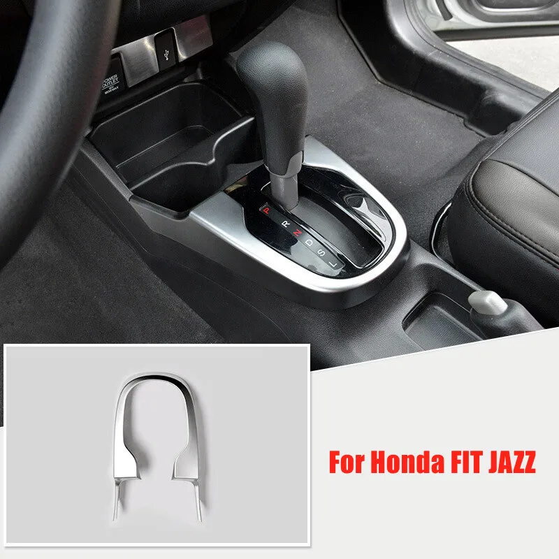 

For Honda FIT JAZZ 2014 2015 2016 2017 2018 accessories Car gear shift lever knob frame panel cover trim car styling ABS Plastic